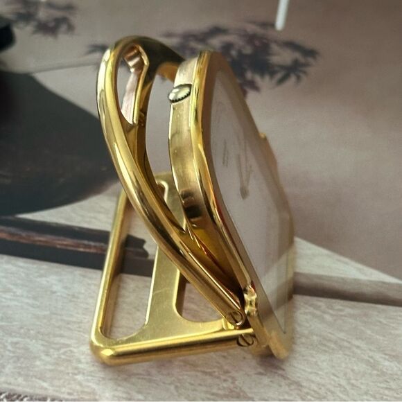 SOLD:Hermès Stirrup Table Alarm Clock Gold - Picture 5 of 10